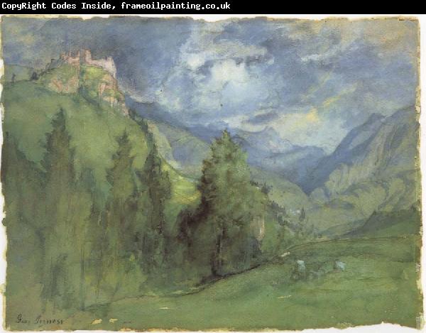 George Inness Castle in Mountains